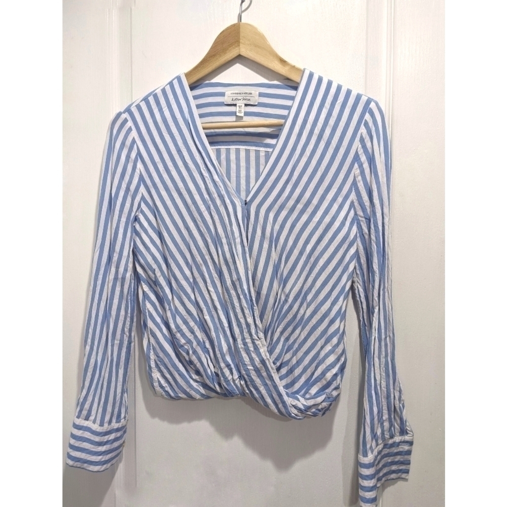 & Other Stories | Striped Wrap Front Top
